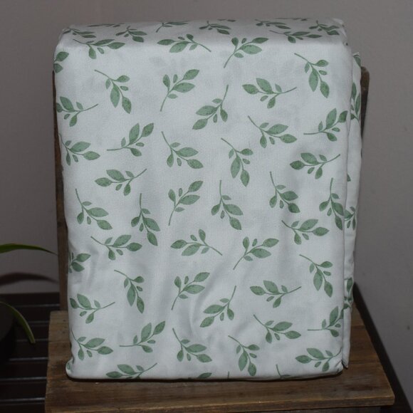 4 Piece Cottagecore White Green Eucalyptus Leaves Bed Sheet Set, Queen Size - Picture 8 of 11